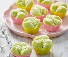 Kue Kukus Pandan (Pandan Steamed Cupcakes)