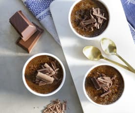 Crème brûlée de chocolate y naranja