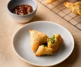 Potato, Pea and Onion Samosa