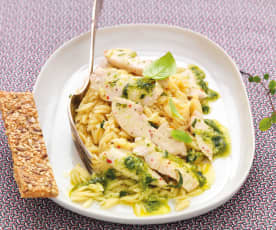 Risetti au poulet, pesto estragon