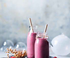 Smoothie de frutos rojos con chocolate