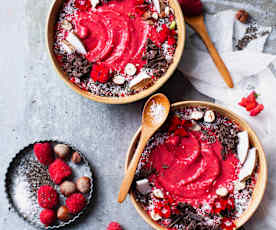Himbeer-Kokos-Smoothie-Bowl