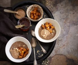 Papas de chia com ananás e especiarias