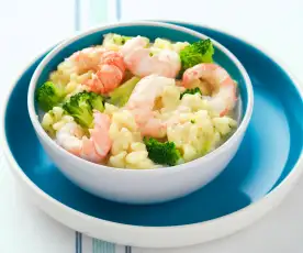 Risotto brocoli-langoustine