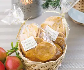 Bolachas de tomate seco e alecrim