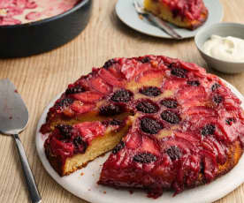 Plum and Blackberry Upside-Down Cake