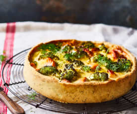 Quiche au saumon et brocoli