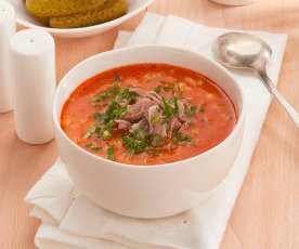 Rassolnik (zuppa di cetriolini)
