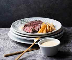 Sous-Vide Rare Beef Steak with Béarnaise Sauce