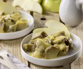 Bocconcini di seitan con salsa di mele