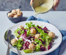 Radicchio-Eichblatt-Salat mit Zitronenvinaigrette