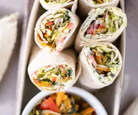 Wraps com legumes salteados e molho de ervas - TM5