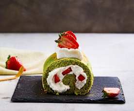 Matcha roll cake