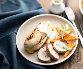 Filet de poulet et sauce à la tomme de Savoie