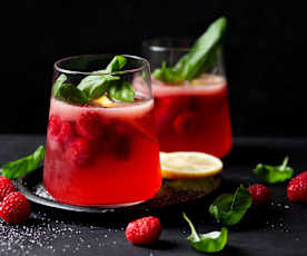 Sangria al lampone e basilico