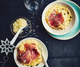 Polenta au beaufort et jambon ibérique