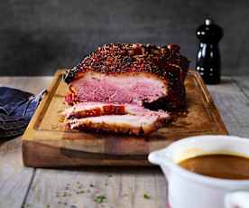 Krustenbraten mit Malzsauce