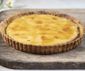 Tarta de dulce de leche y crema pastelera