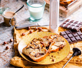 Babka fourrée chocolat-noisettes