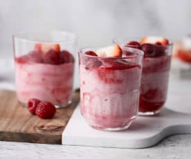 Semifreddo alle fragole e lamponi (vegan)