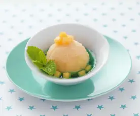 Parfait melon-menthe