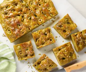 Spinach and Olive Focaccia