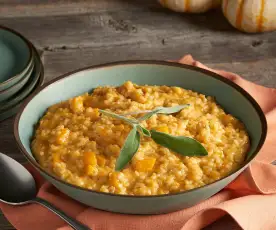 Risotto con zucca Kabocha e salvia