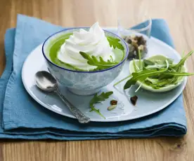 Crème de roquette au chèvre