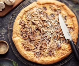 Tarte aux champignons et beaufort