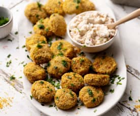 Nuggets di pollo con salsa soyanesa ai sottaceti (senza uova)