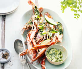 Langoustines au basilic