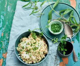 Salada de bacalhau com orzo