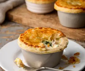 Haddock, Leek and Stilton Pies