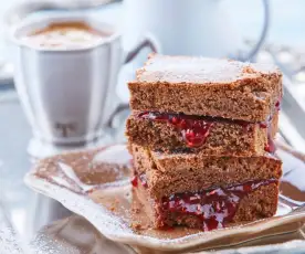 Brownies de frutos rojos