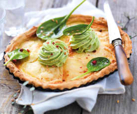 Tartelette au chèvre et crème d'épinard