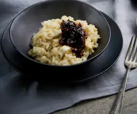 Risoto com cebola caramelizada