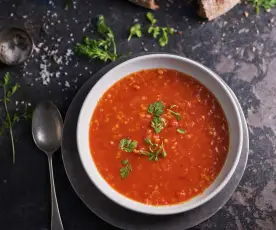 Soupe de lentilles marocaine aux épices