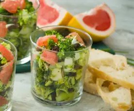 Ensalada de brócoli con pomelo