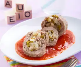 Rollitos de carne con caldillo