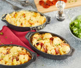 Gratin de chou-fleur et chorizo