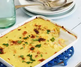 Parmentier au céleri et au haddock