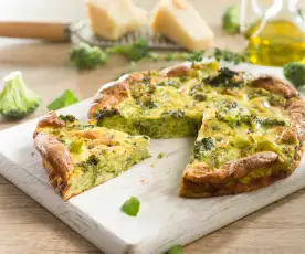 Frittata de brócoli con hierbas aromáticas