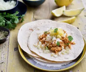 Tacos de frango al pastor