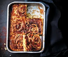 Petits pains roulés aux pommes et à la cannelle