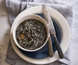 Risoto preto com chocos