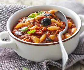 Potée de haricots blancs aux poivrons