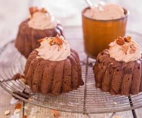 Baba au whisky, crème chocolat-noisette