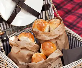 Pan picnic de tres sabores