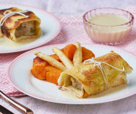 Vitello in crosta di pane con patate dolci