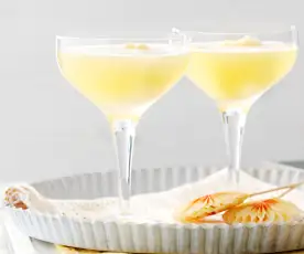 Orange Sorbet with Sparkling Wine